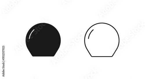 Black white contrast circle design Vector