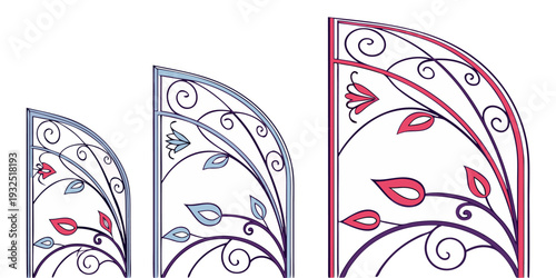 Floral Ironwork Elegance: Captivating close-up of decorative ironwork, meticulously crafted with an elegant floral design. Witness the interplay of light and shadow