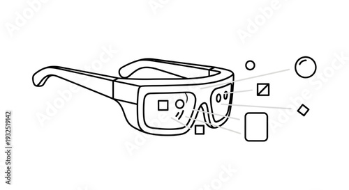 Smart glasses with digital display.