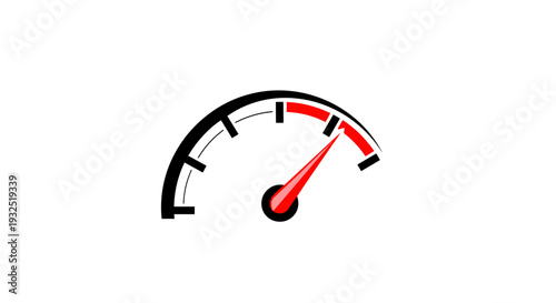 Speedometer gauge indicating high performance and fast measurement.