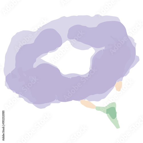 幼稚園・保育園向け 7月のやさしい水彩挿絵イラストシリーズ｜あさがおの花 Morning Glory Flower Watercolor