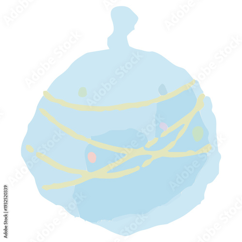 幼稚園・保育園向け 7月のやさしい水彩挿絵イラストシリーズ｜水ヨーヨー Water Balloon Yo-Yo Festival Illustration