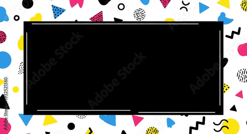 Smartphone with blank screen on colorful background.