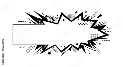 Comic Speech Bubble with Dynamic Effects.