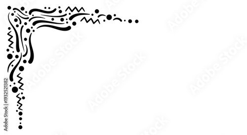 Black Abstract Border Design Element.