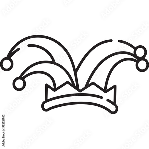 Jester Hat Icon Outline