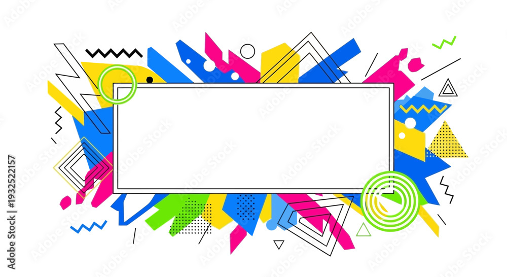 Fototapeta premium Colorful Abstract Shapes and Blank Space.