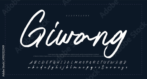 Script Brush Font Type Font lettering handwritten  