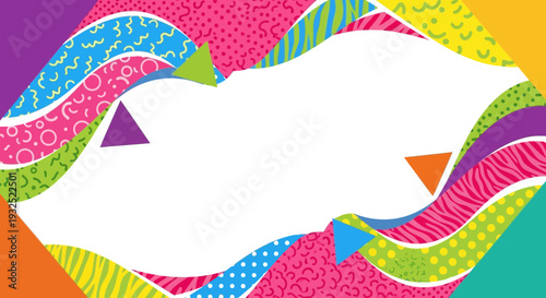 Colorful Abstract Shapes and Patterns Design.