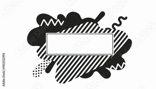 Black and White Abstract Design Element.