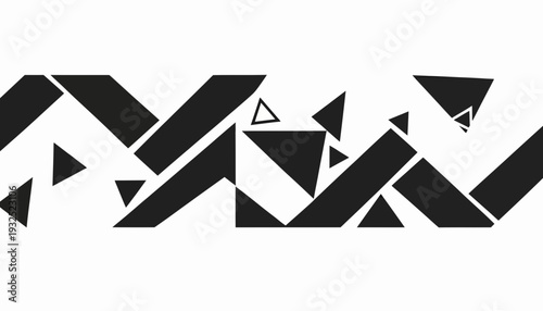 Geometric Shapes Abstract Black Design Elements.