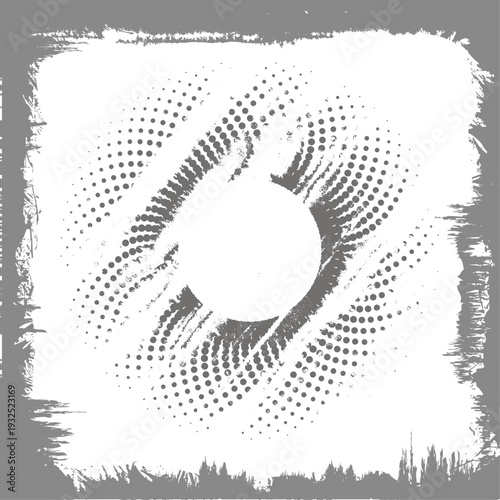 Vinyl record paper overlay vector template. Faded paper edges. Realistic image of an aged album music cover. Frame with worn, used edges.