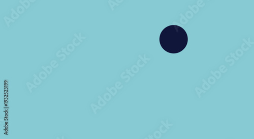 Dark Blue Circle on Light Blue Background.