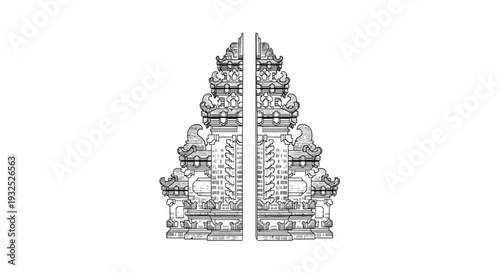 Intricate Balinese Temple Gate Architecture.