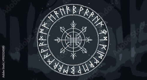 Viking Norse Pagan Magic Circle Symbol.