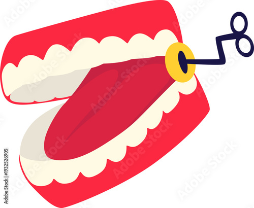 Wind-up Gag Teeth Toy