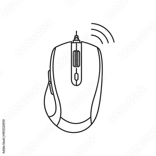 Wireless computer mouse with receiver.