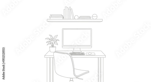 Office Chair in Front of Desk.