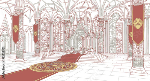 Red Carpet Leading to Throne Room.