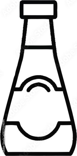 Condiment bottle sketch vector illustration for restaurant menu design and kitchen sauce container collection element