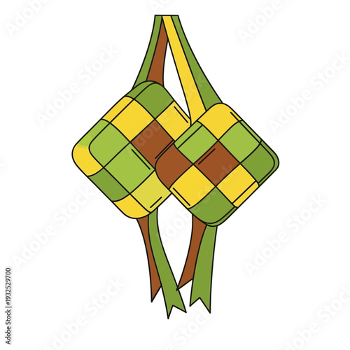 Ketupat Lebaran Ied Al-Fitr Traditional Food Southeast Asia