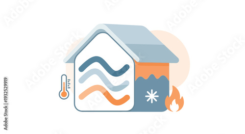 House with Temperature Control Panel.