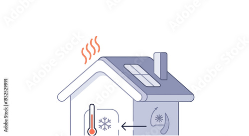 Heat Pump System Residential Building.