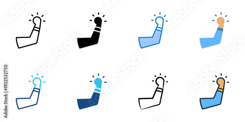 Confidence icons set multiple style collection. Editable stroke 
