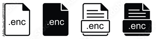 Encryption data file format icon, vector illustration
