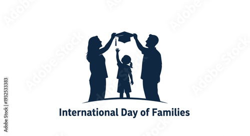 Family Graduation Celebration, Parents Holding Cap Over Child, International Day of Families