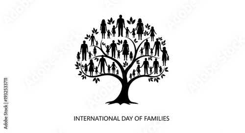 Family Tree Silhouette: International Day of Families