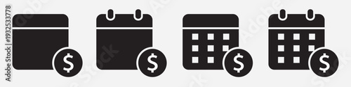 Payday icon. Pay date set icon vector illustration