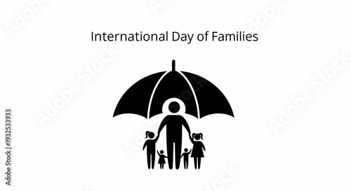 International Day of Families Icon: Umbrella Protecting Family