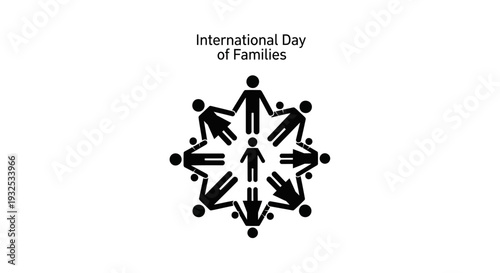 International Day of Families Logo - Diverse People Unite in Circle