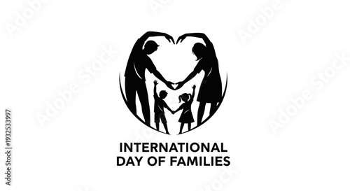 International Day of Families Logo Silhouette