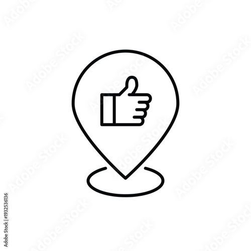 Map pointer and like symbol. GPS tracking and navigation, favorite locations. Pixel perfect, editable stroke vector icon