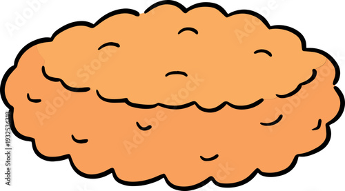 Hand drawn illustration of fried chicken