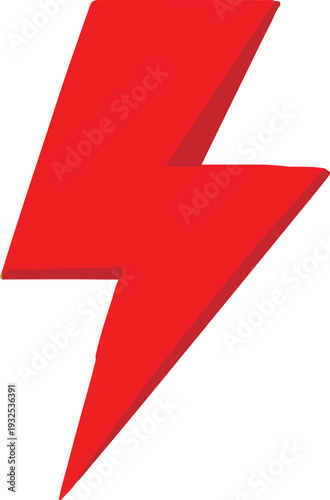 Free Download Electric Thunder Symbol Flat Design Vector Illustration featuring Modern High Voltage Lightning Bolt for Power, Energy, and Electrical Safety Graphic Design - GFXLoad