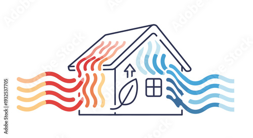 Eco friendly house ventilation system design.