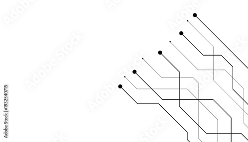 Abstract futuristic circuit board Illustration, Circuit board with various technology elements. Circuit board pattern for technology background. Vector illustration