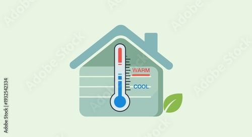 House with a thermometer on it.