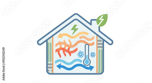 Energy Efficient Home Design Concept.