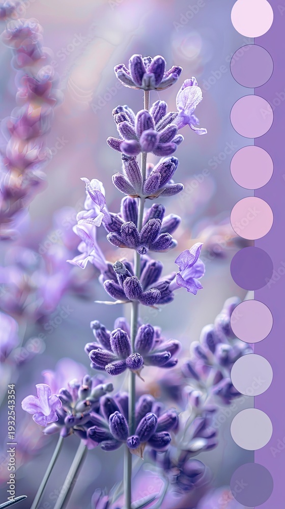 Fototapeta premium Close-up of lavender flower with soft pastel tones