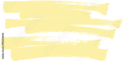 Pale yellow brush strokes on a white background, representing artistic expression, creativity, and abstract design.