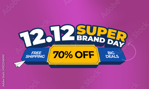 Design Discount 12.12 Super Brand Day Sale Design Creative