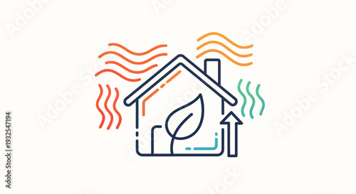 Eco Friendly House Energy Concept Icon.