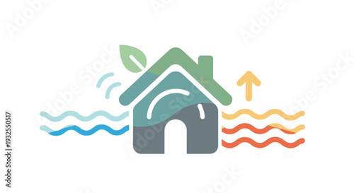 Eco Friendly Home Icon Design Concept.