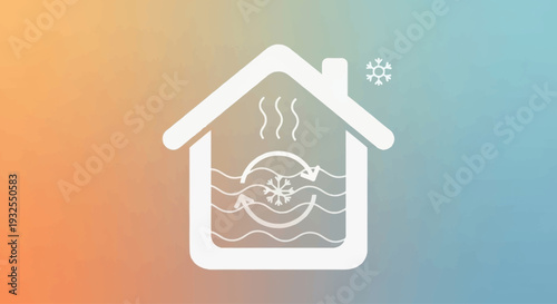 House with heating and cooling system.