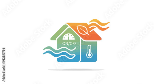 Eco Friendly House Climate Control Concept.