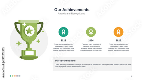 Our Achievements Awards and Recognitions Presentation Slide